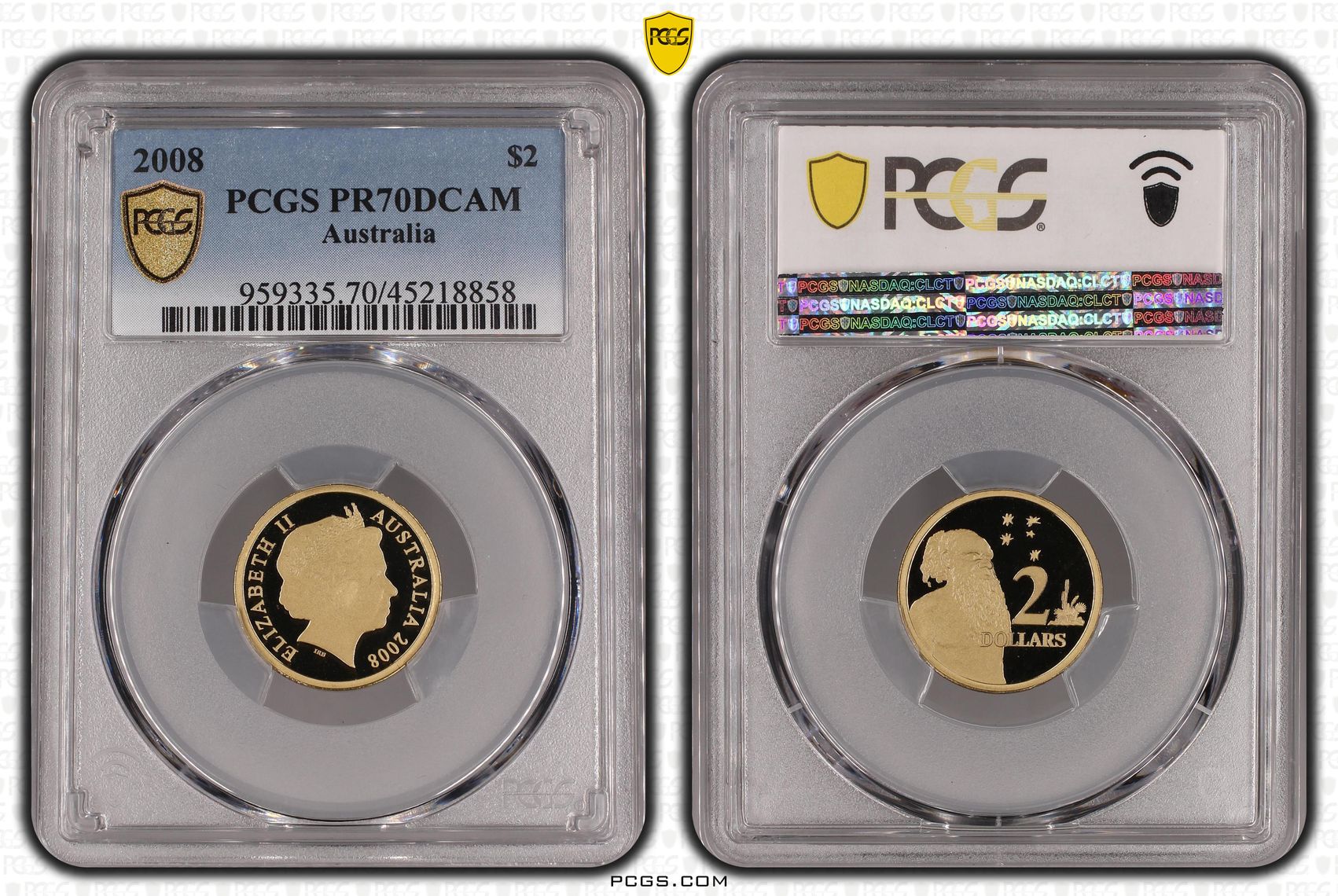 2008 Australia Two Dollar, $2 PCGS - PR70DCAM POP 15/0 -858