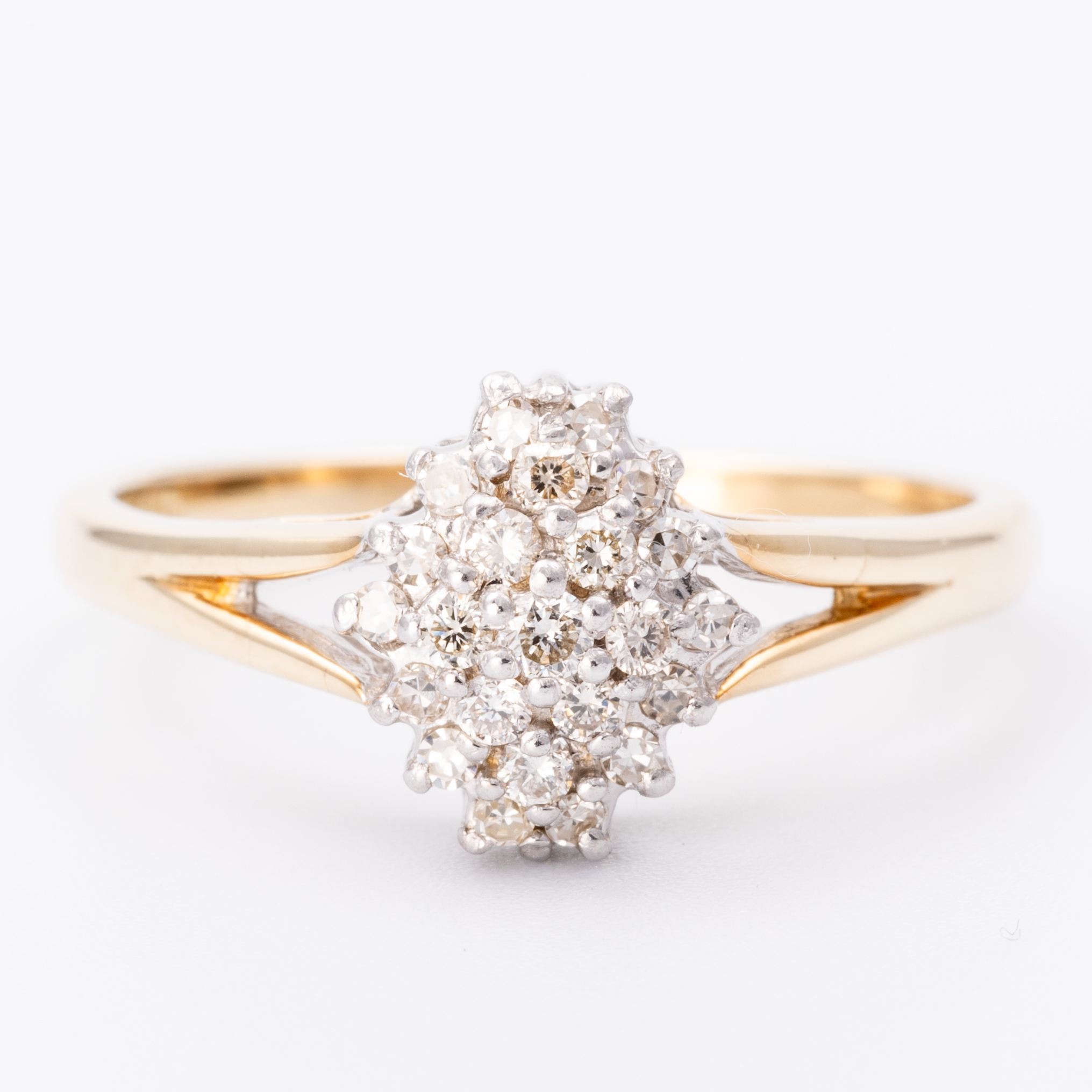 Diamond Cluster Ring 9ct Gold