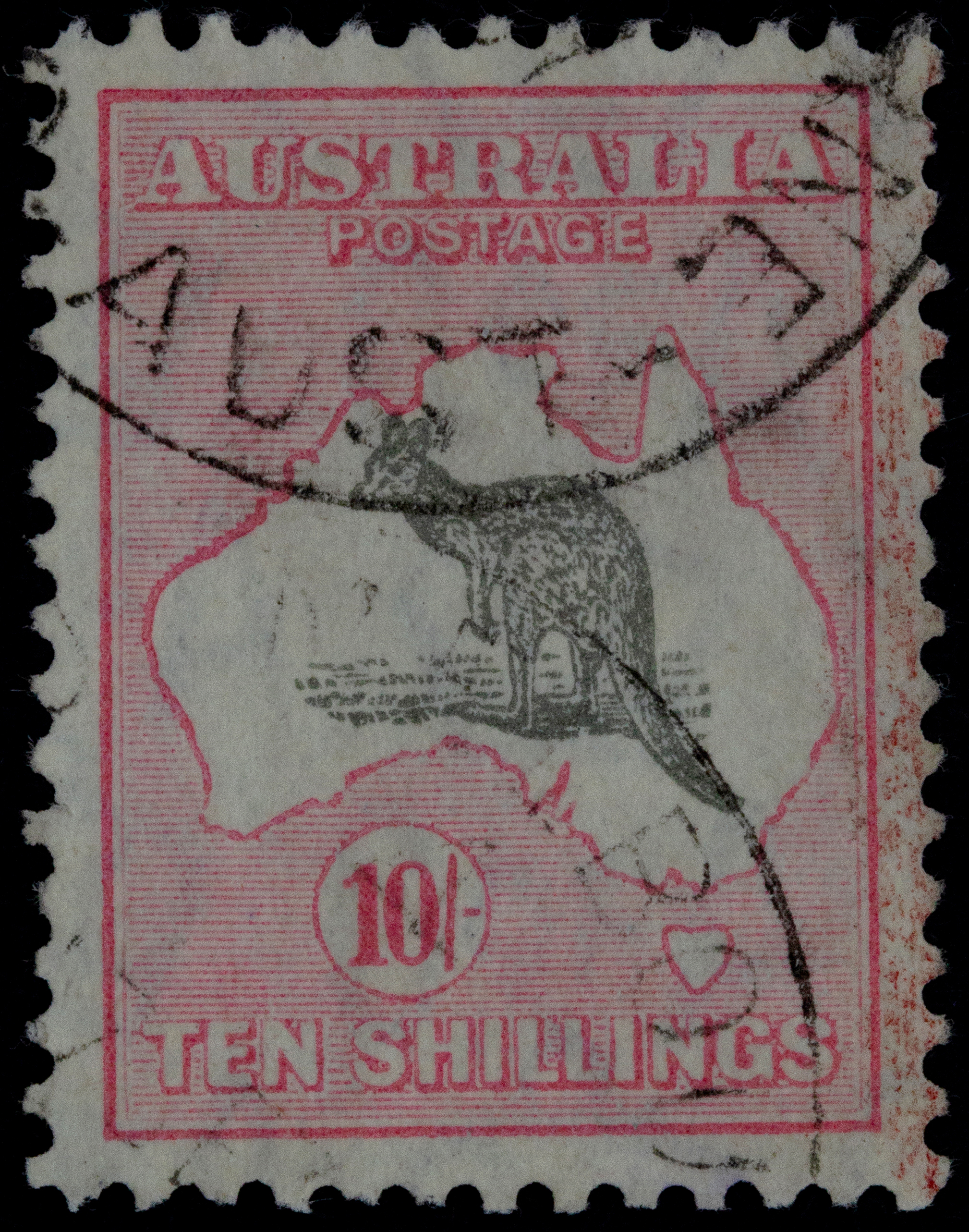 414 · C of A Watermark, Ten Shillings, 1932, Good