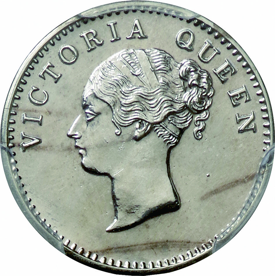 2891【NGC鑑定品・珍品】英領インド　1841年2ANNAS　銀貨Kosame銀貨_欧州