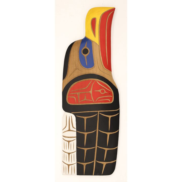 Neil Baker ''Eagle'' Painted Cedar Plaque