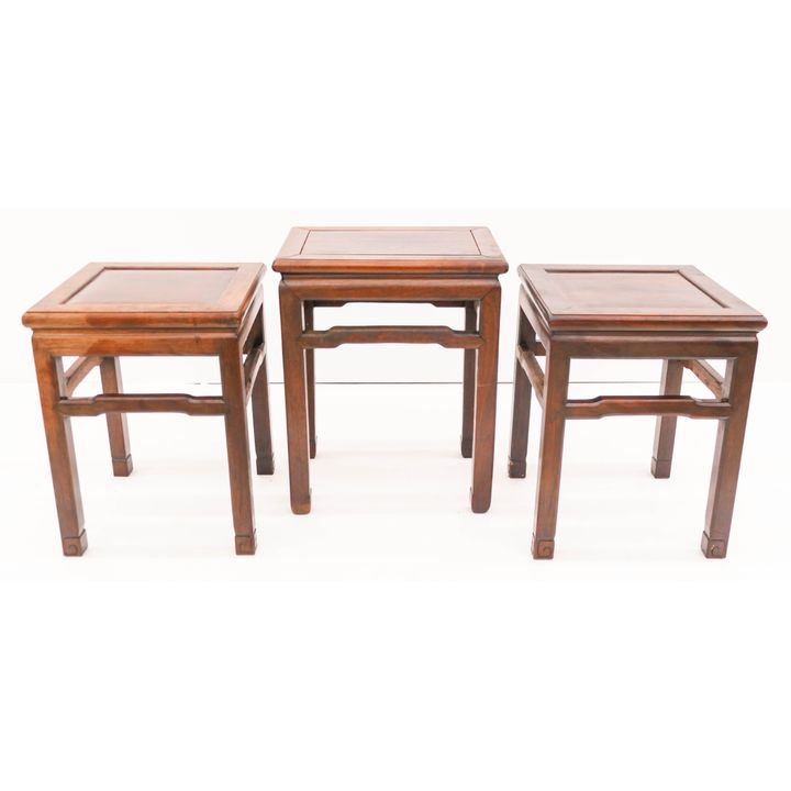 3pc Chinese Qing Small Rosewood Stands