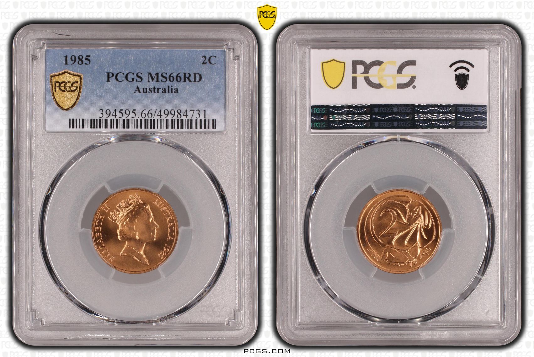 Two Cent, 1985, PCGS MS66RD