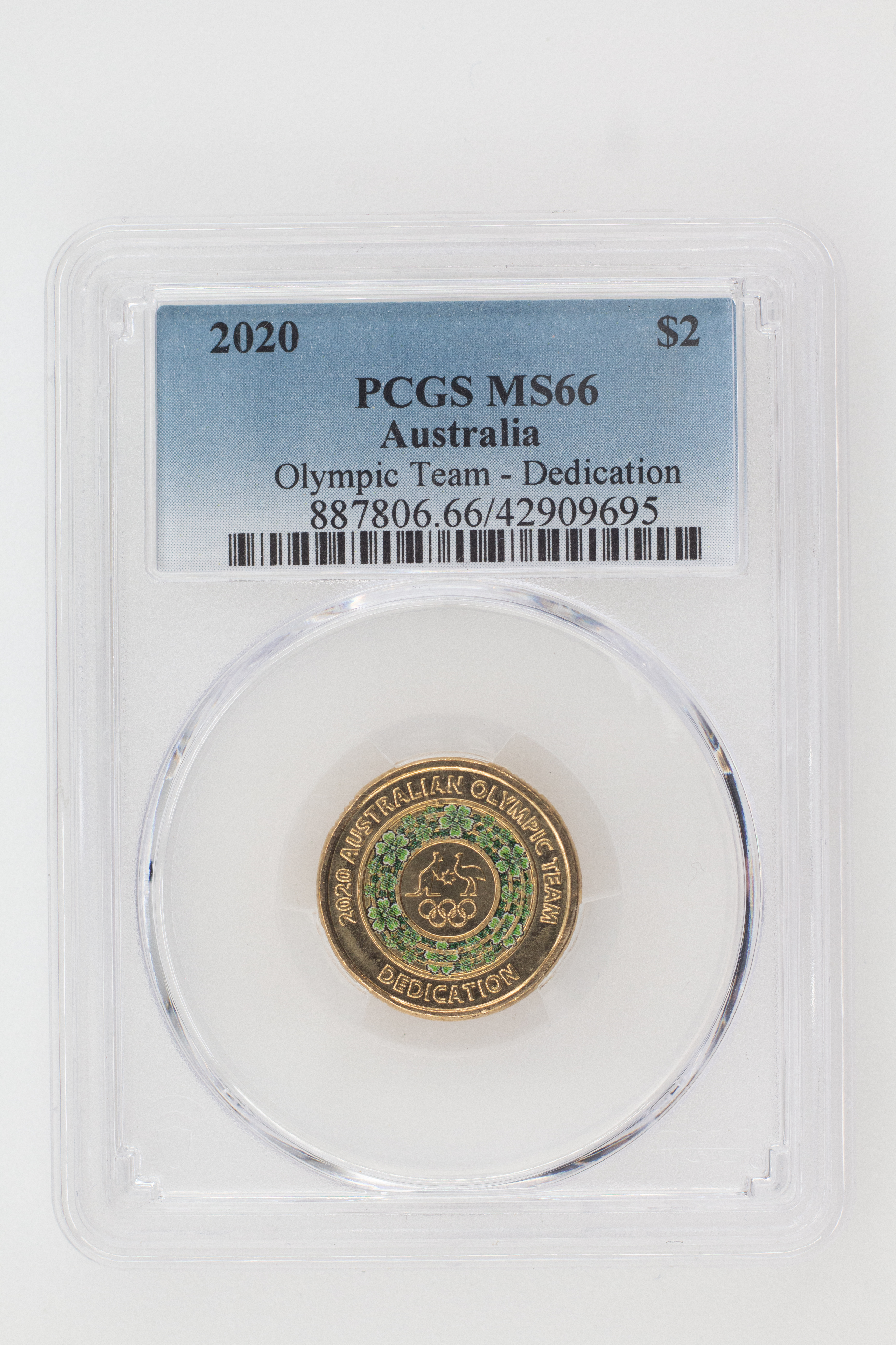 2020 Australia Two Dollar, $2 Olympic Team - Dedication PCGS - MS66 -695
