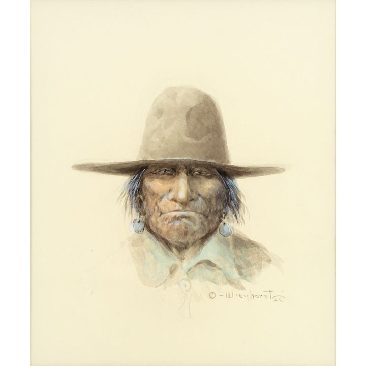 Olaf Wieghorst (1899-1988) Indian Wearing a Hat