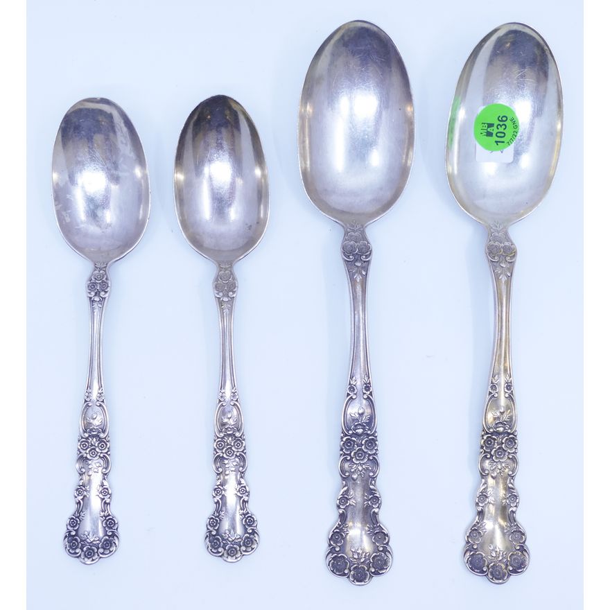 4pc Gorham ''Buttercup'' Sterling Serving Spoons - 210 Grams TW