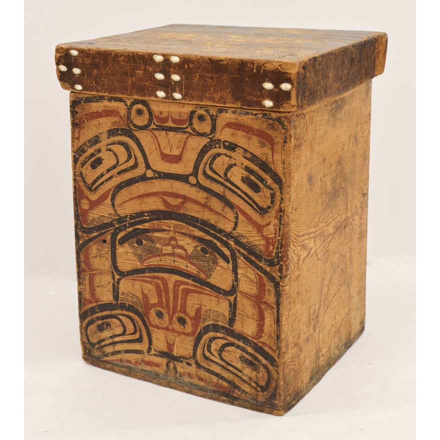 Antique Northwest Coast Bentwood Storage Box