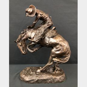 Rattlesnake - A Vintage Remington Recast Bronze