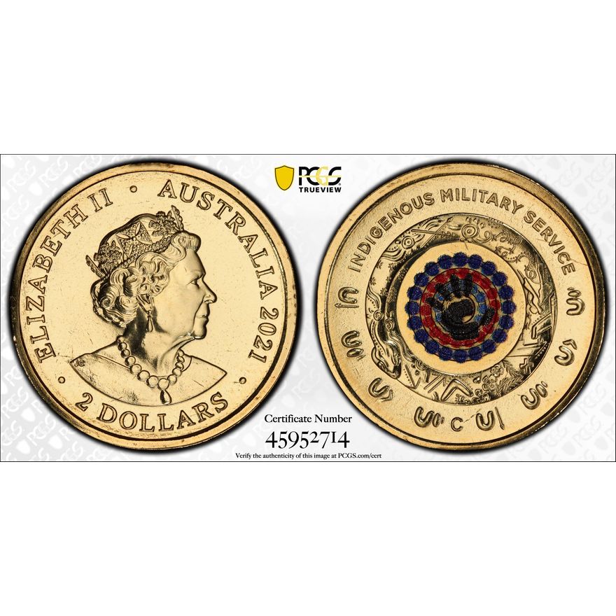 Indigenous Military Service, Two Dollar, 2021-C, PCGS MS 68