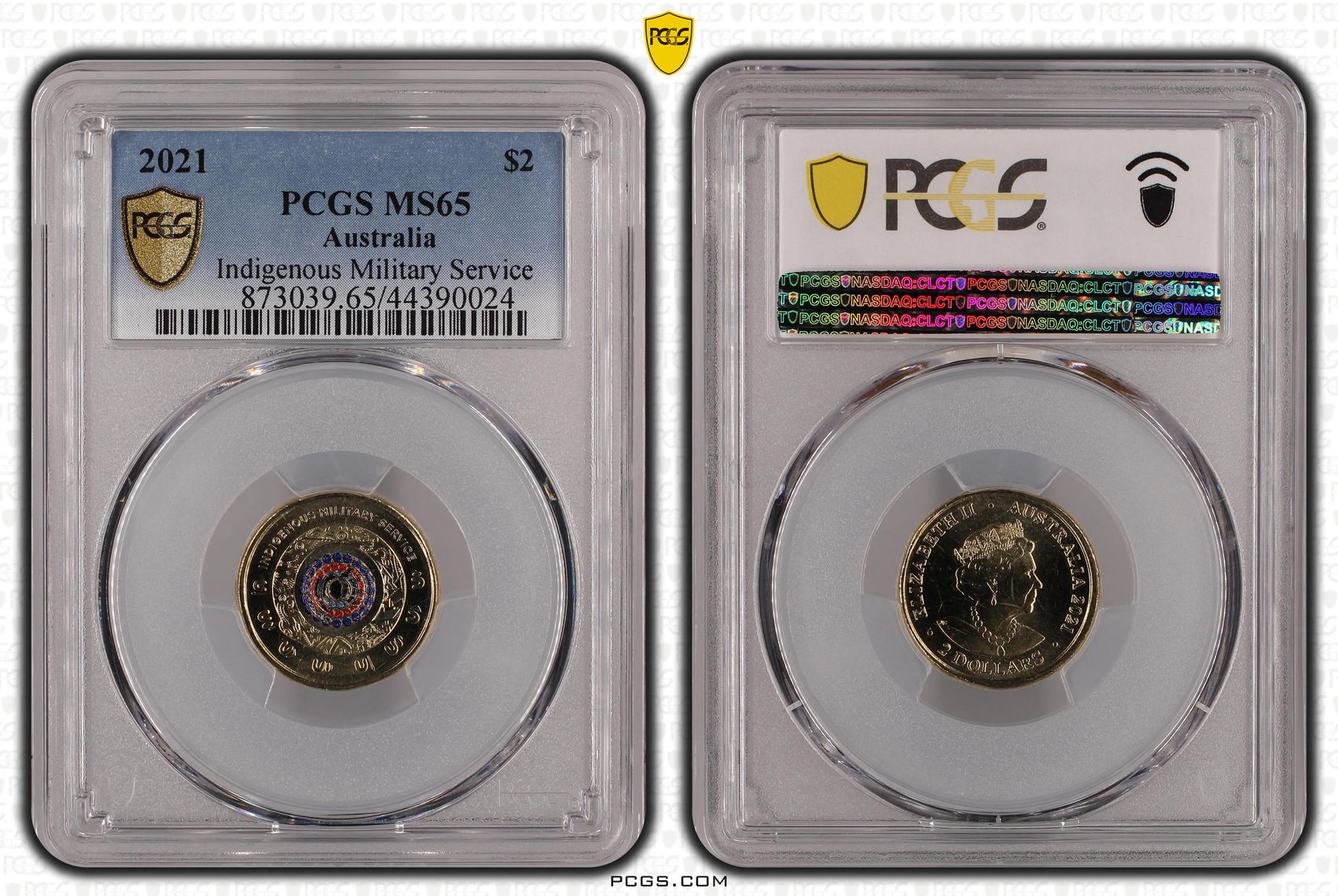 Indigenous Military Service, Two Dollar, 2021, PCGS MS65
