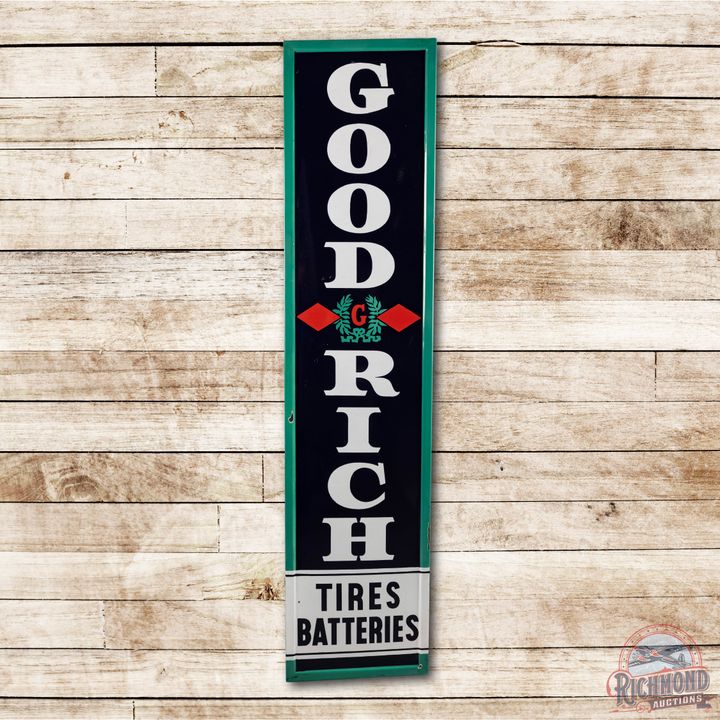 6' Goodrich Tires Batteries Porcelain Sign