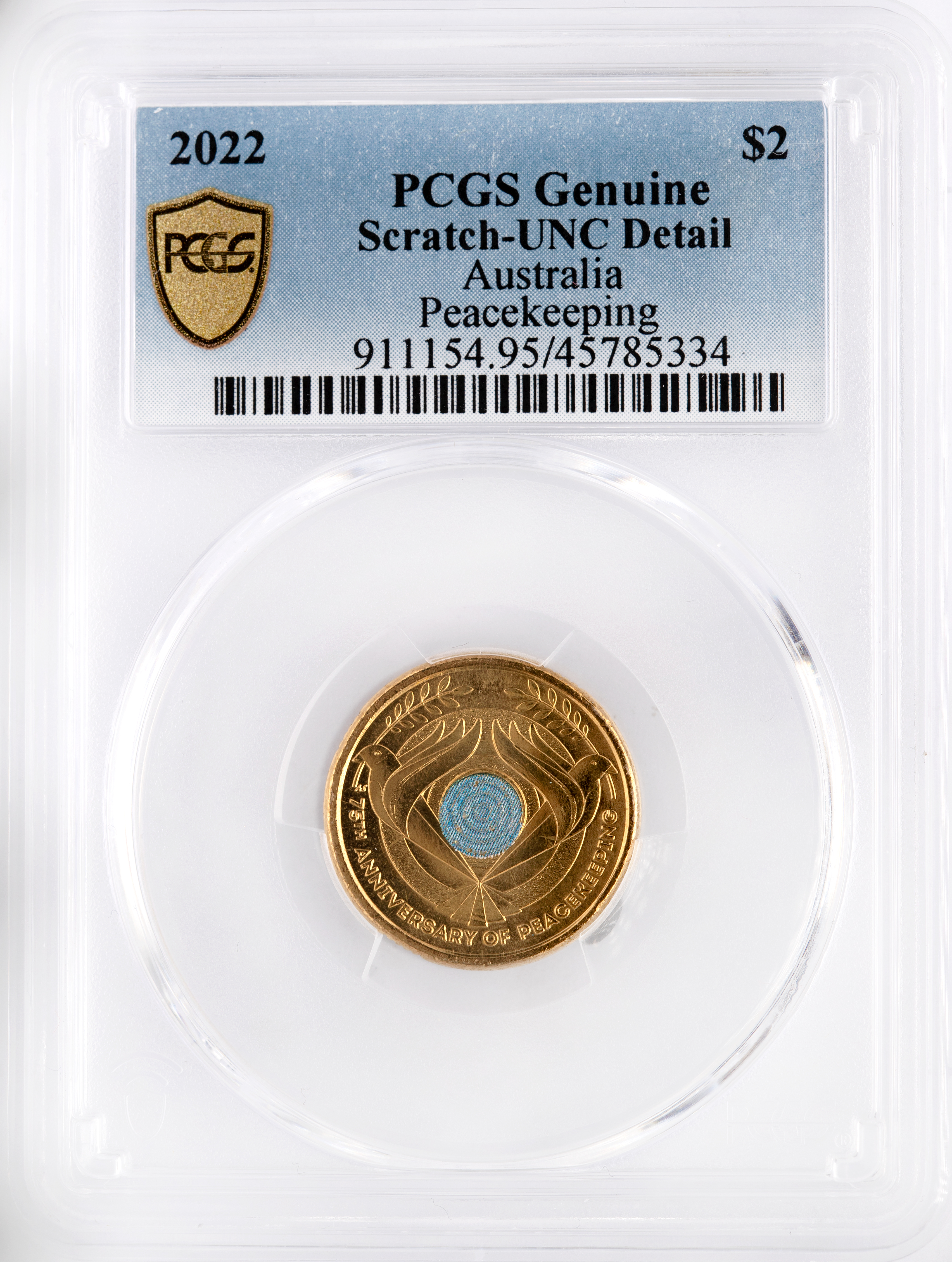Peacekeeping, Two Dollar, 2022, PCGS Genuine - UNC Details (95 - Scratch)