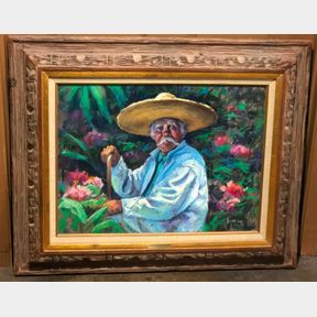 Original Ben Konis Pastel - Felipe Of The Flowers