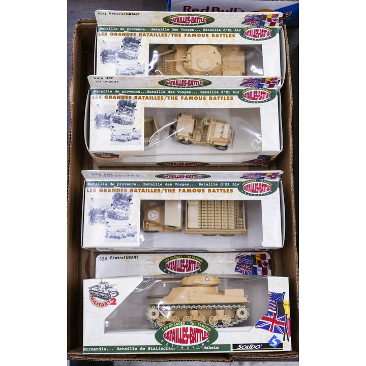 Box 4pc Solido Famous Battles Khaki Cars- mint in boxes