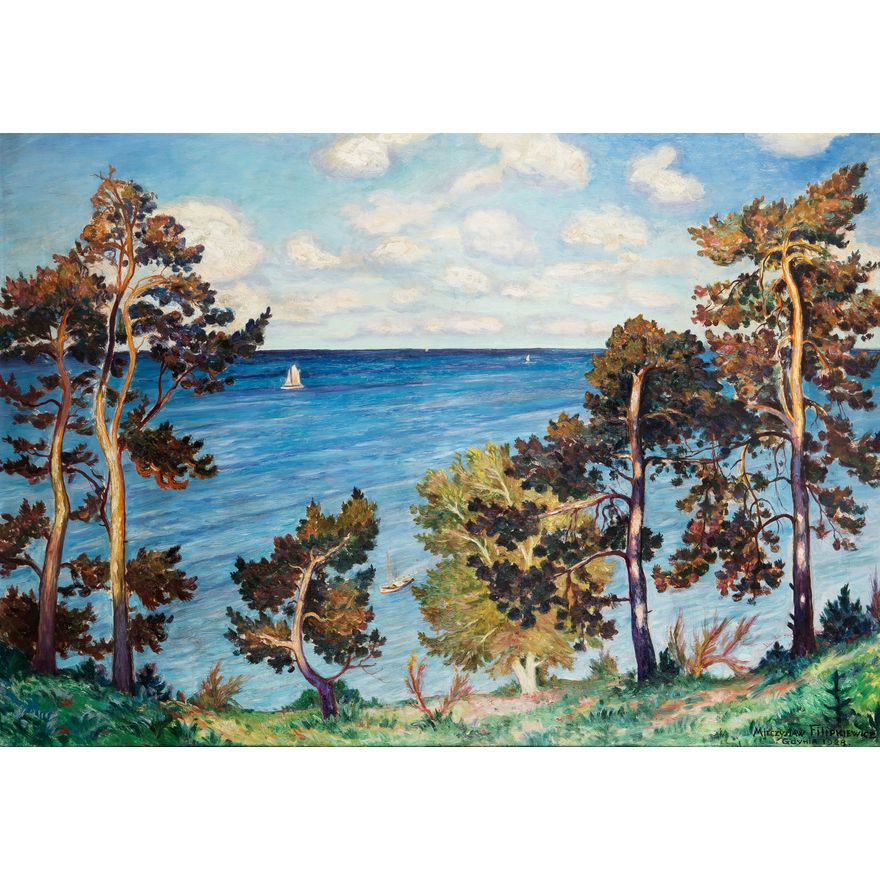 Mieczysław Filipkiewicz | Widok na Kamienną Górę w Gdyni, 1928 r.