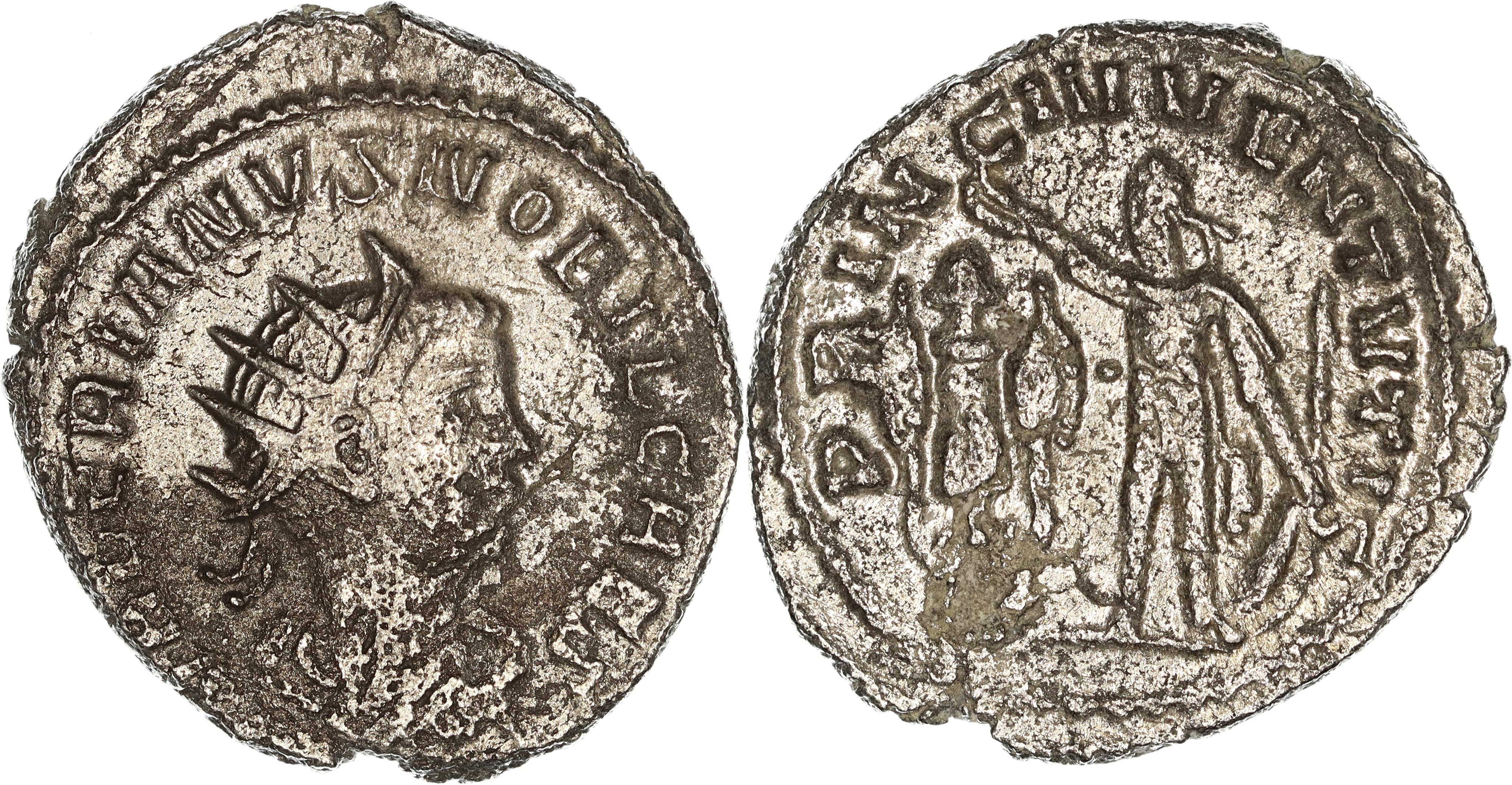 Roman Empire, Valerian II, Æ Antoninianus, 254-255 AD, VF
