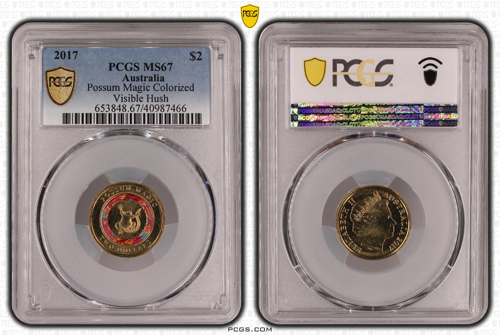 Possum Magic - Visible Hush, Two Dollar, 2017, PCGS MS67