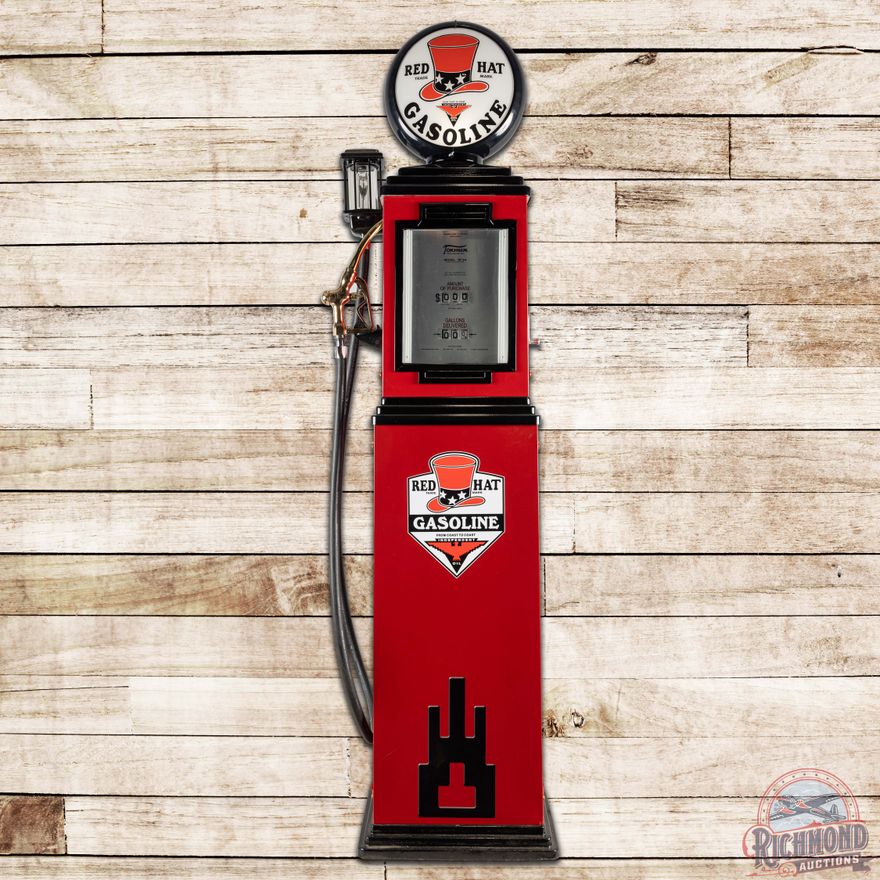 Tokheim Model #34 Computing Gas Pump Red Hat Gasoline