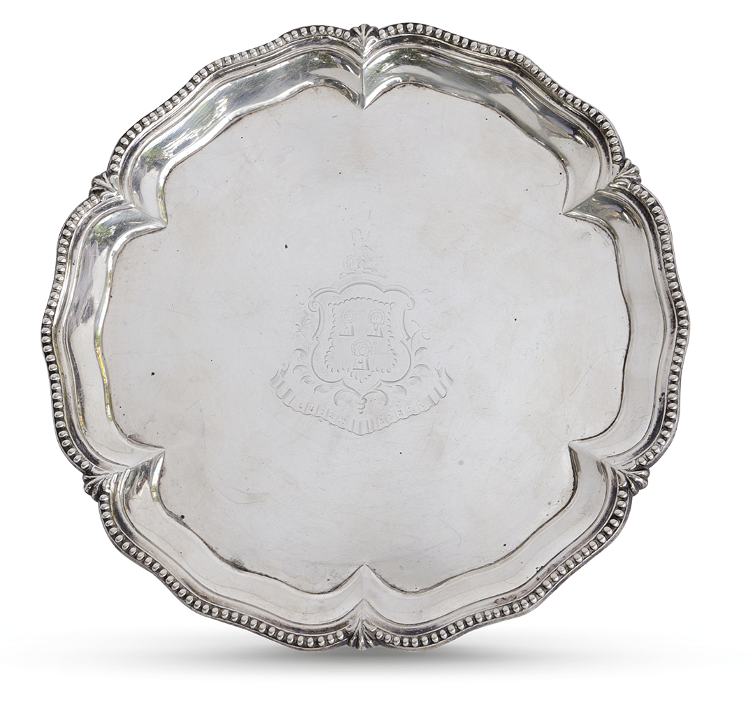 A Victorian silver salver
