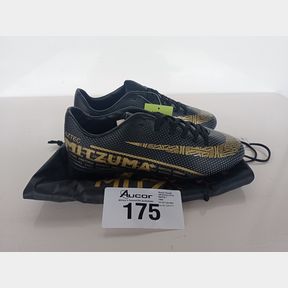 MITZUMA AZTEC FLEXIBLE GROUND SOCCER BOOTS - BLACK - UNISEX UK 6