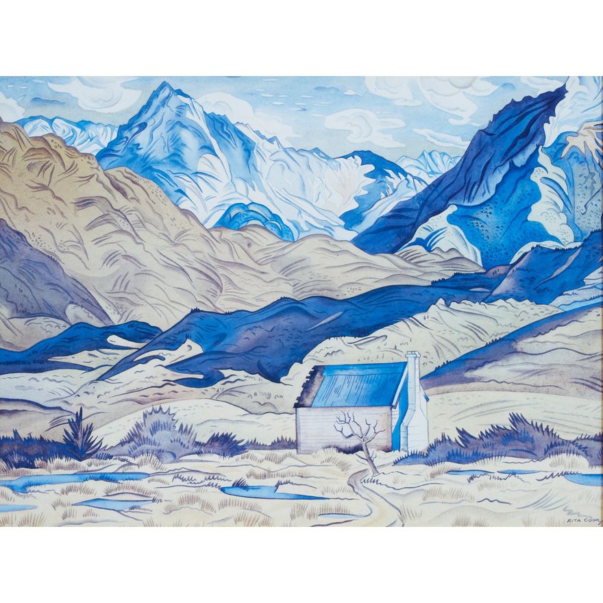 Rita Angus (nee Cook) ‘Mountains, Cass’