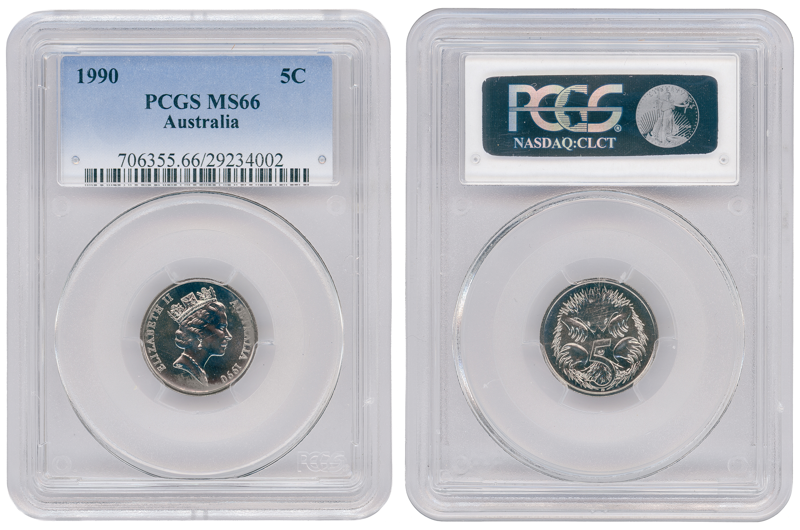 Five Cent, 1990, PCGS MS66