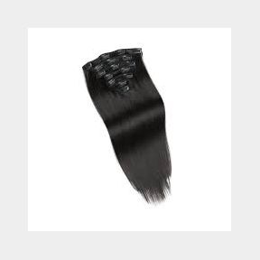 Clip-in Hair Extensions Black 18 Inch REMY Human Hair-50591/31 B1(S2)C