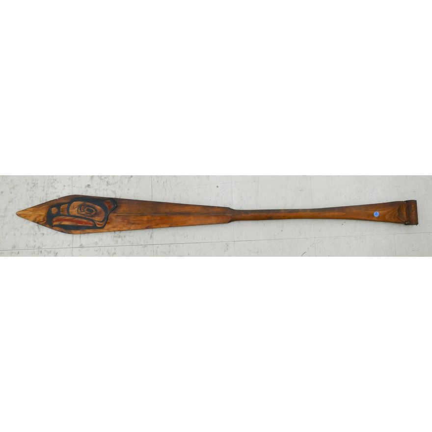 Vintage Northwest Coast Carved Cedar Paddle 59''