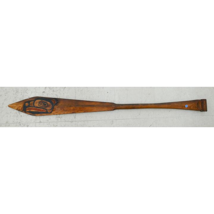 Vintage Northwest Coast Carved Cedar Paddle 59''