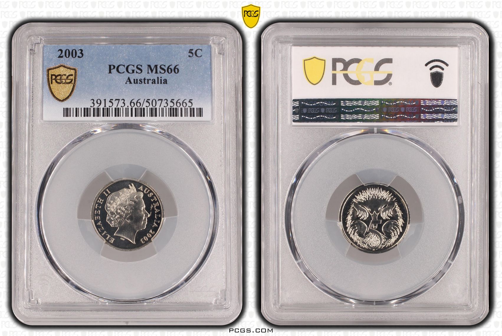 Five Cent, 2003, PCGS MS66