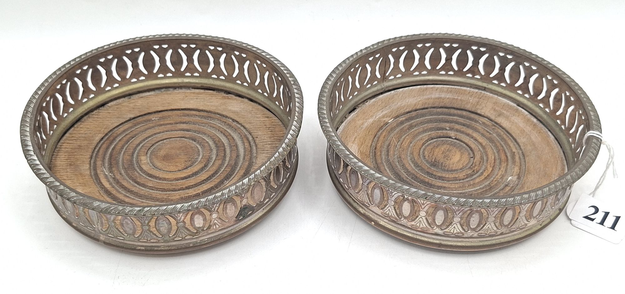 211 · SILVER PLATE BOTTLE COASTER