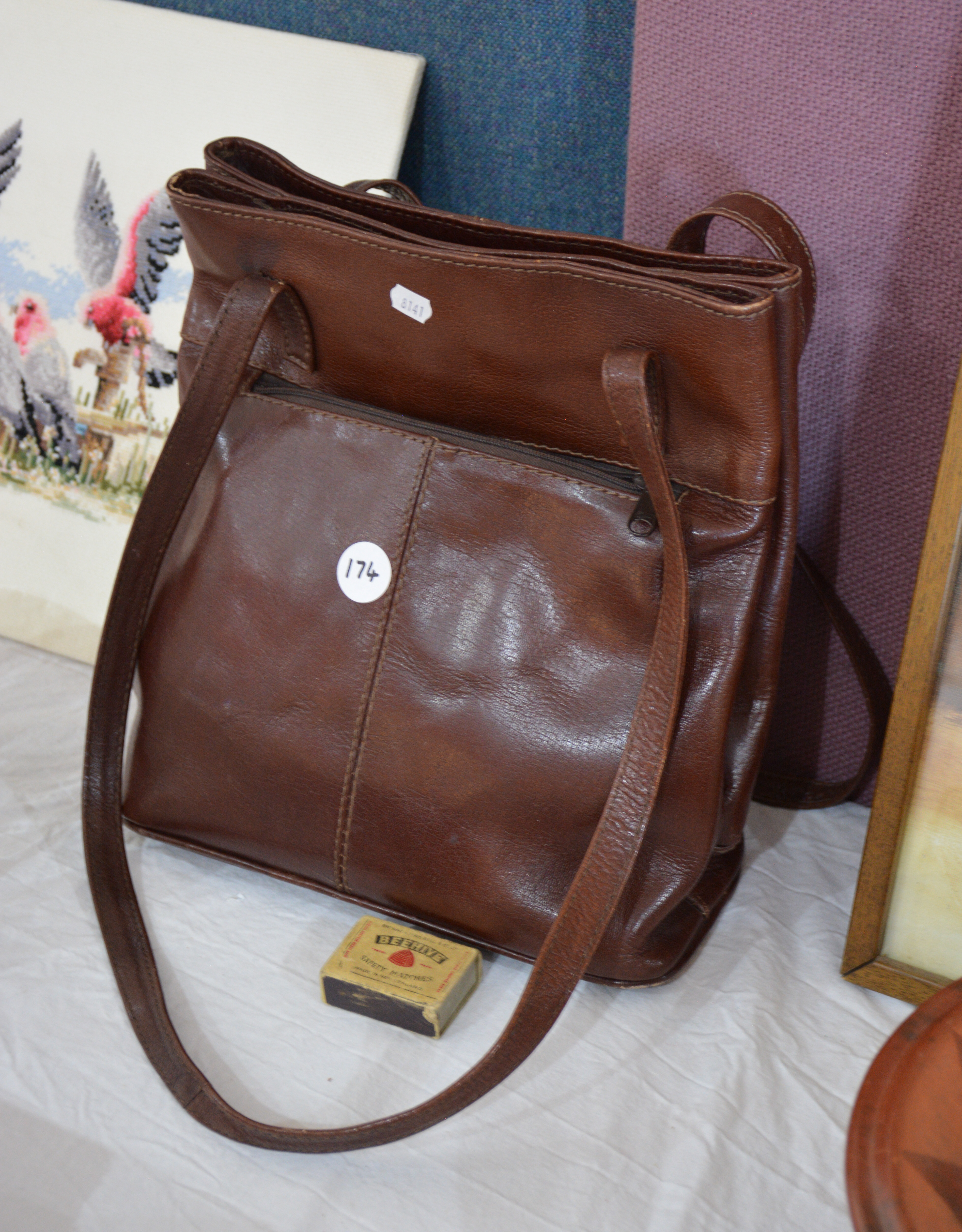 Indian Buffalo Hide Handbag — sold at auction in New Zealand for $30
