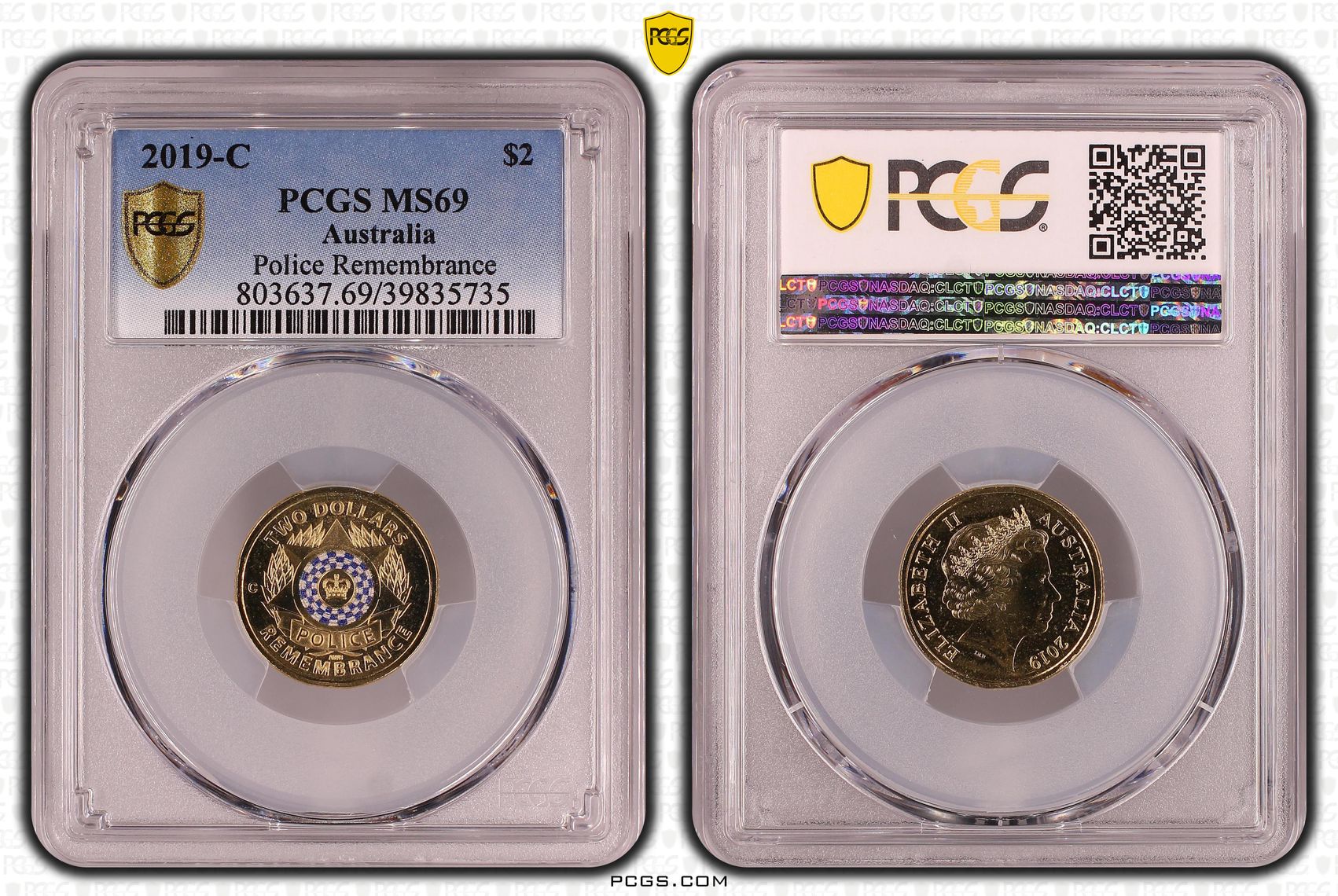 Police Remembrance, Two Dollar, 2019-C, PCGS MS69