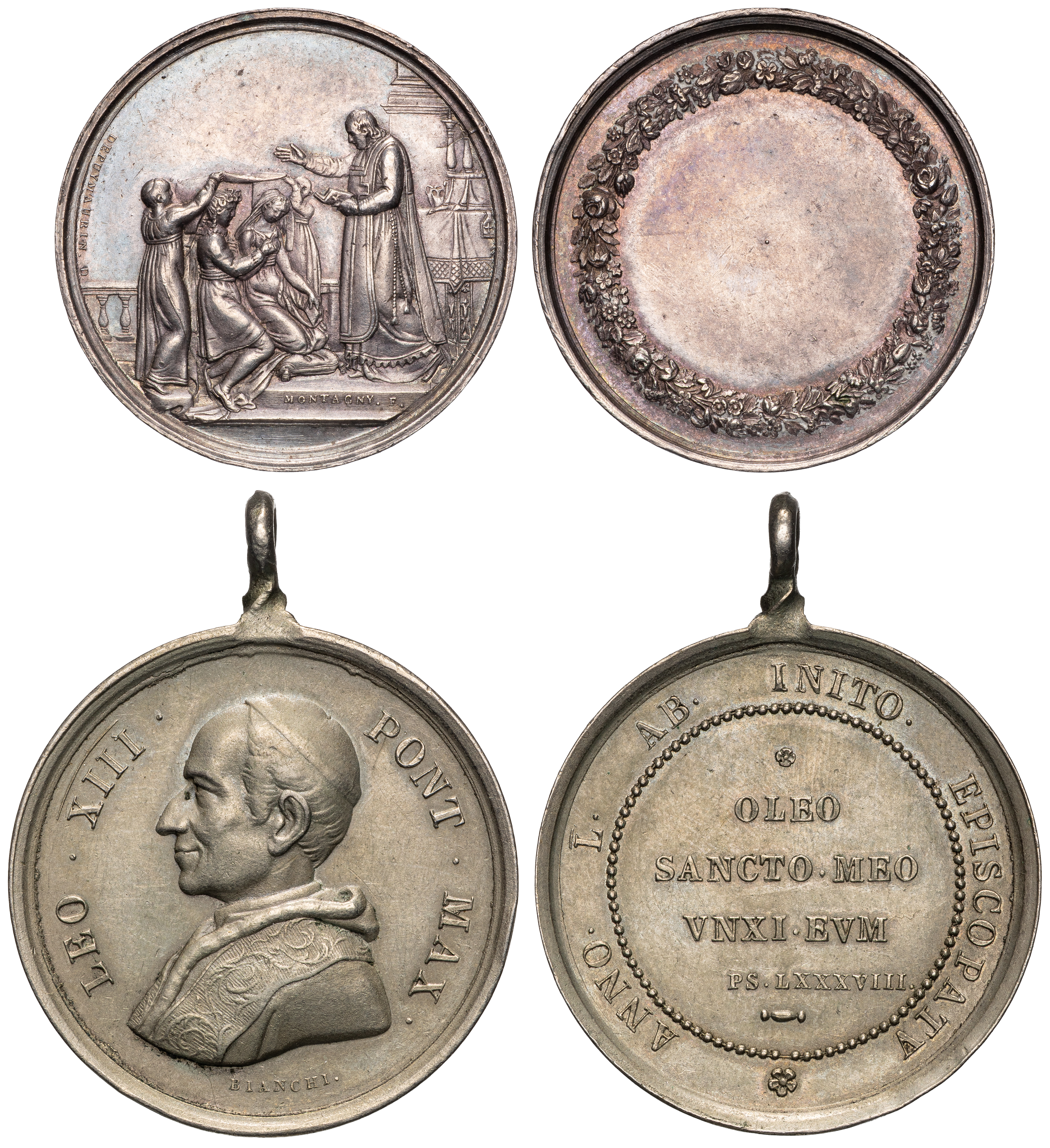 Papal States, Leo XIII - Fiftieth Anniversary of Ordination, 1888, UNC