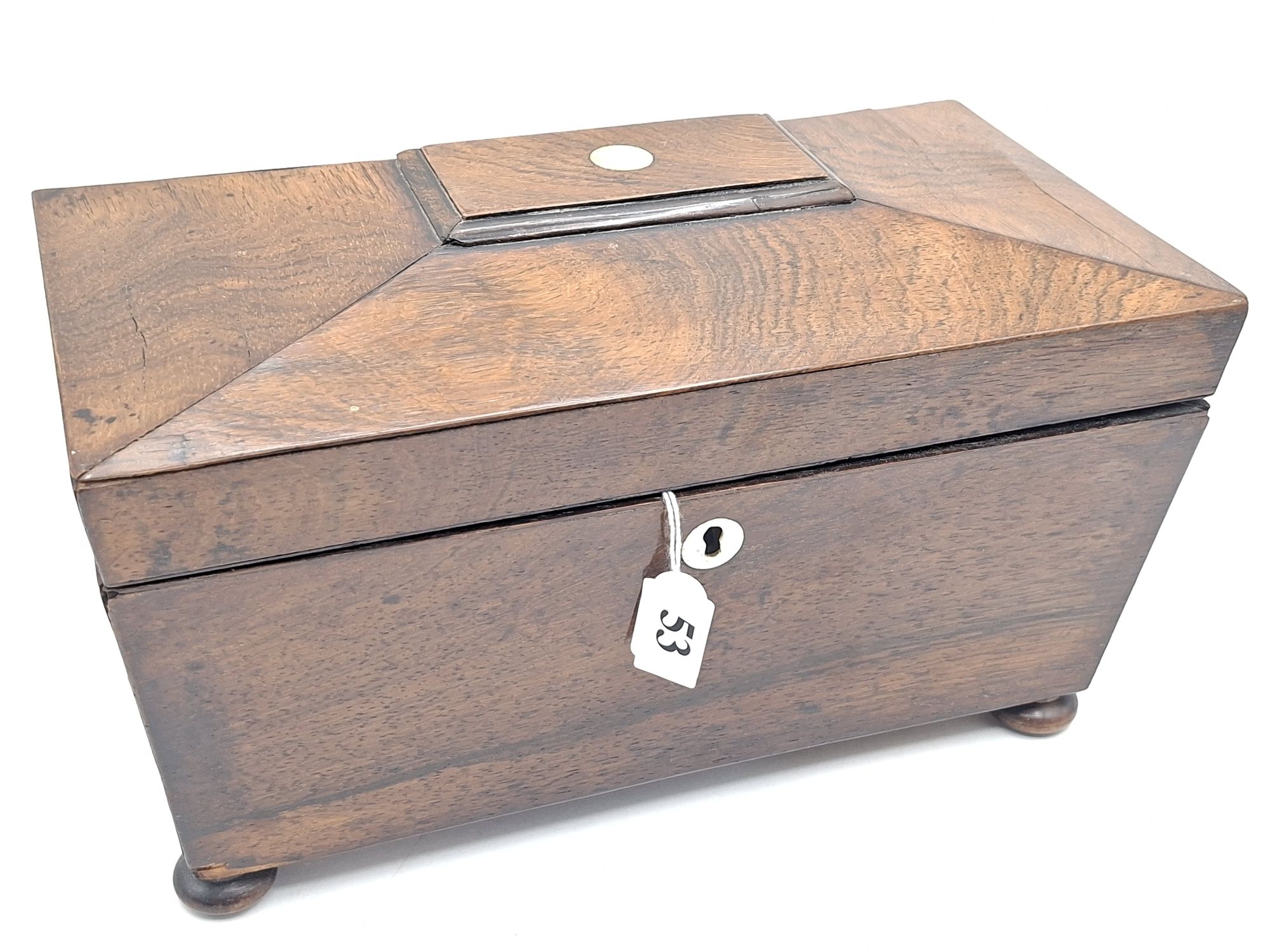 53 · VICTORIAN SARCOPHAGUS TEA CADDY