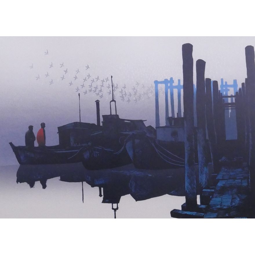 Elton Bennett (1910-1974, WA) 'A Quiet Place' Plate Signed Serigraph Framed- 25x31''