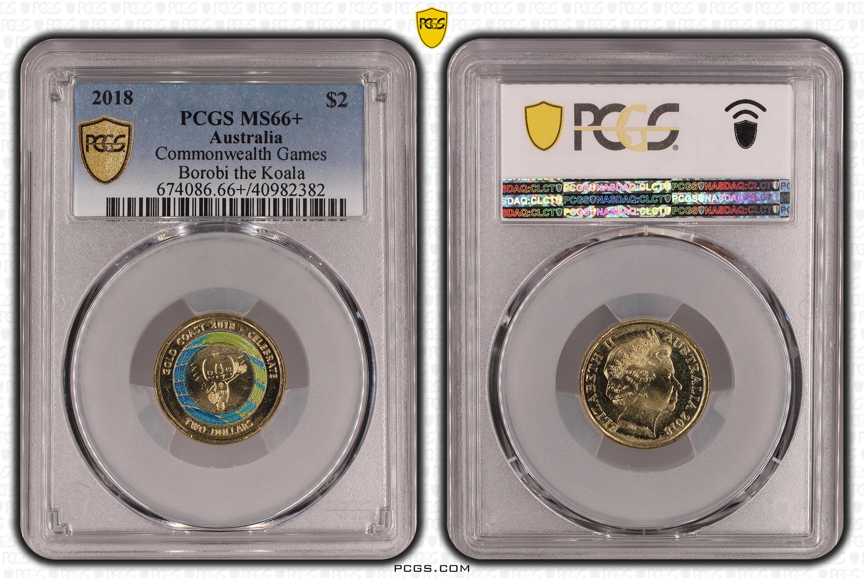 Elizabeth II, Two Dollar, 2018, MS66+