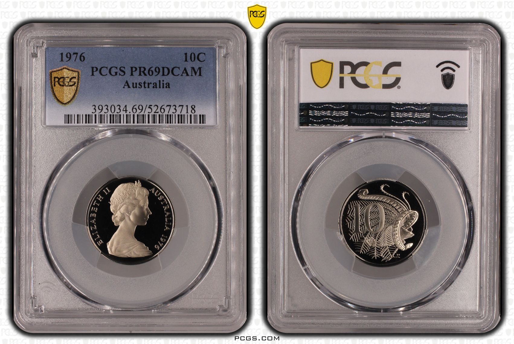 Ten Cent, 1976, Pcgs Pr69dcam