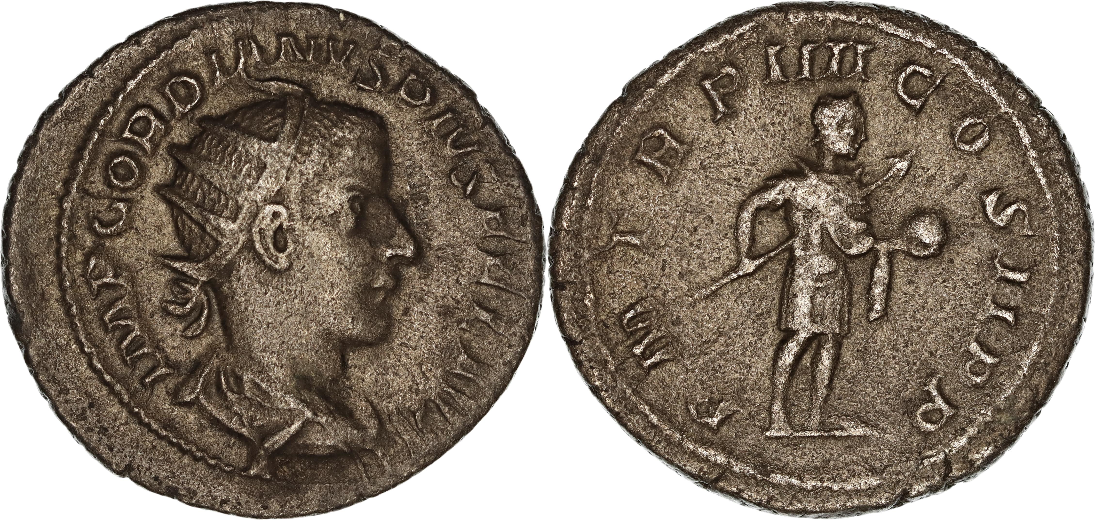 Roman Empire, Gordian III, Silver Antoninianus, 241-242 AD, nVF
