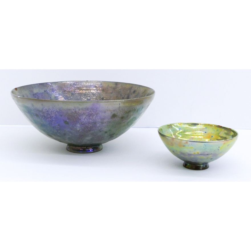 2pc Beatrice Wood ''Luster Glazed Bowls'' Ceramic