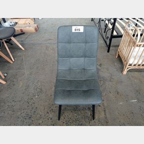 GRACO LEATHER TOUCH DINING CHAIR - GREY