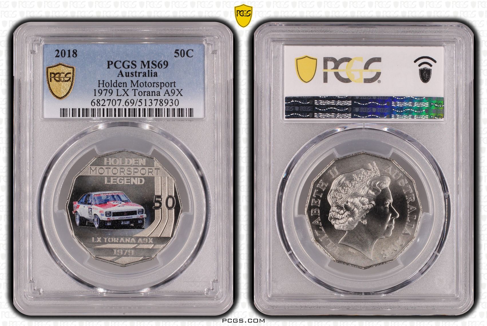 Holden Motorsport - 1979 LX Torana A9X, Fifty Cent, 2018, PCGS MS69