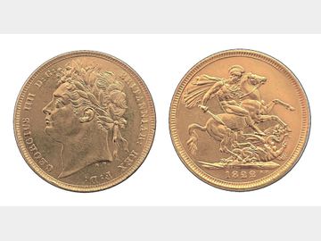 1822 GEORGE IV LAUREL HEAD SOVEREIGN