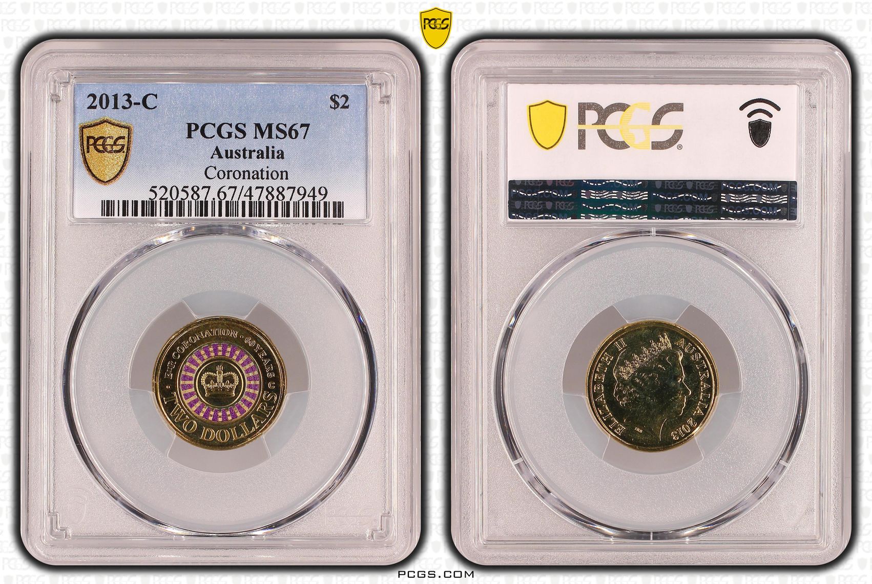 Coronation, Two Dollar, 2013-C, PCGS MS67