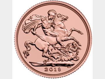 2019 ELIZABETH II INDIA MINT GOLD SOVEREIGN STRUCK IN INDIA ISSUED BY THE ROYAL MINT