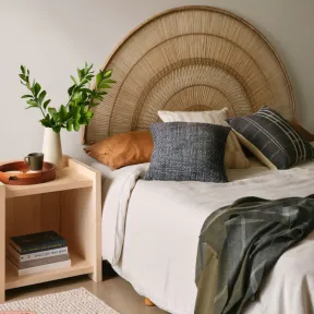 Malawi Halfmoon Headboard Natural birch Queen |