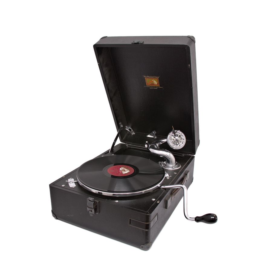 Gramofon z zestawem 5 płyt