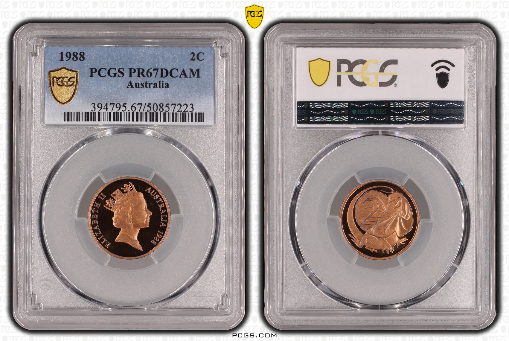 Two Cent, 1988, Pcgs Pr67dcam