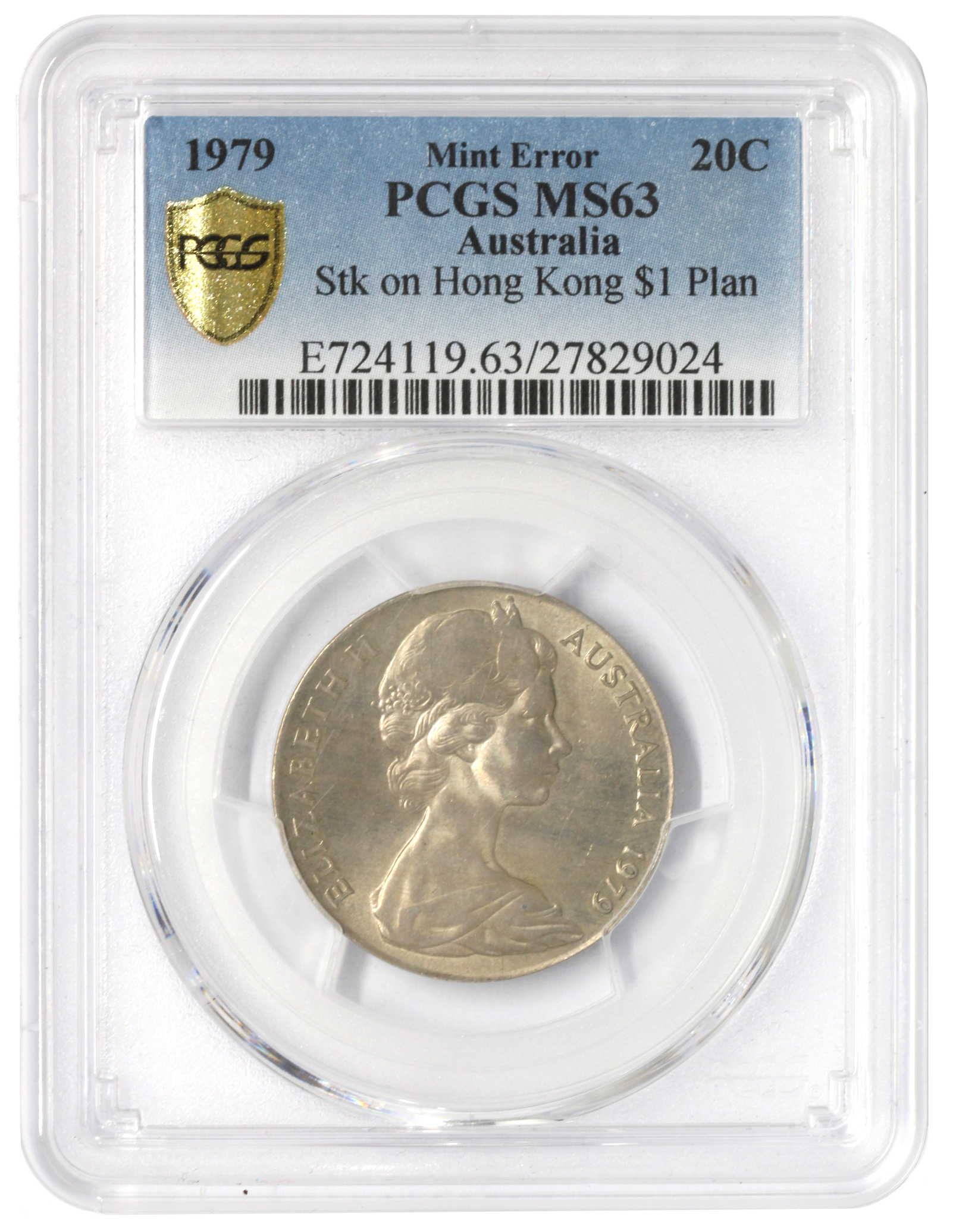 841. · Elizabeth II, Twenty Cents, 1979, MS 63