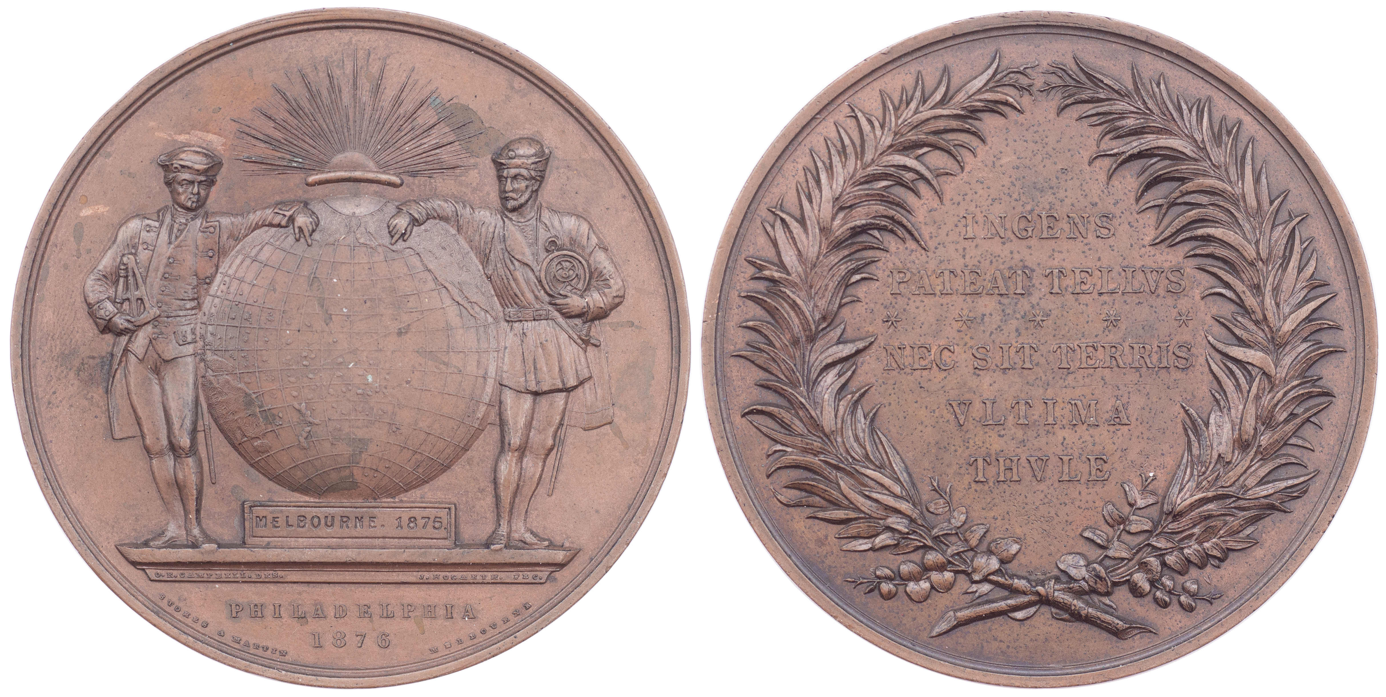 Melbourne Exhibition Medal, 1875 - 1876, gEF